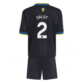 Billige Fotballdrakt Manchester United Diogo Dalot #2 Replika Tredjedraktsett Barn 2025-26 Kortermet (med bukser)